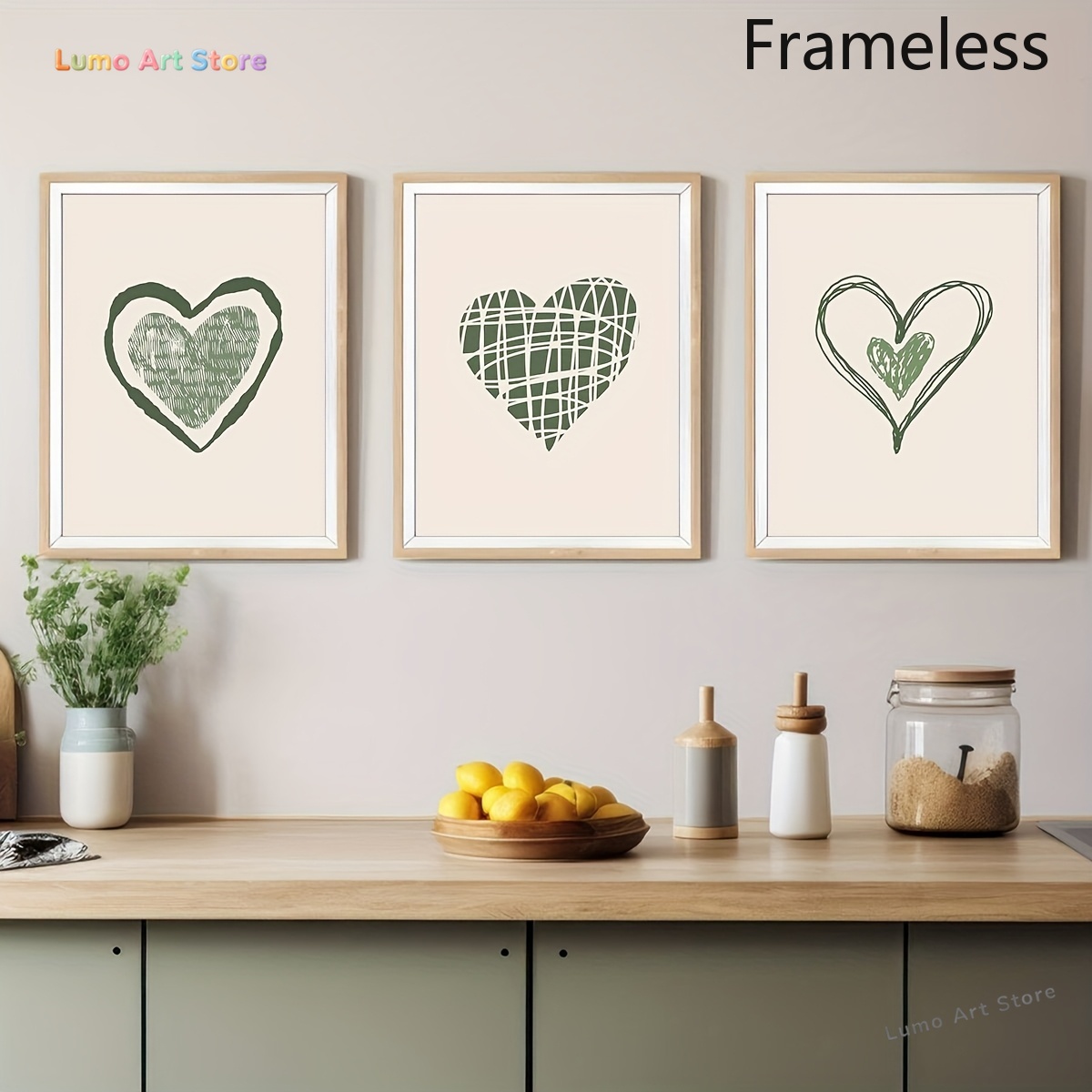 Abstract Canvas Set - 2D Flach, 2D Flach, 3-teiliges Set