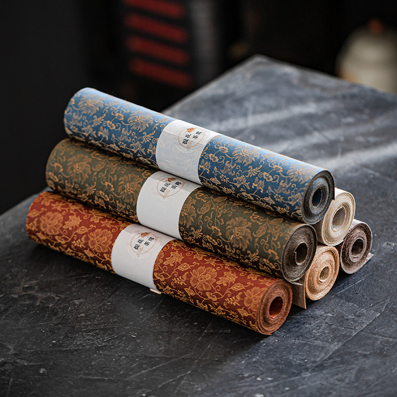 Table Runner - Verwirrte Lotusblüte elegante Seide Damast Tisch