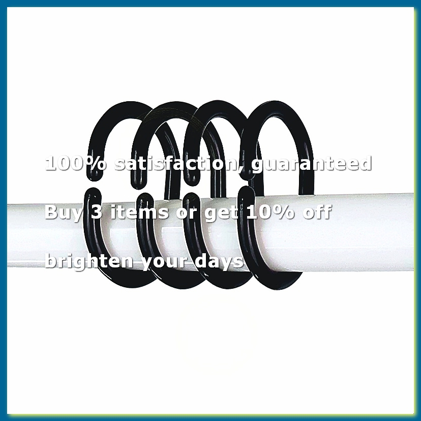 Curtain Curtain - 24 Stück Duschvorhangringe aus Kunststoff für