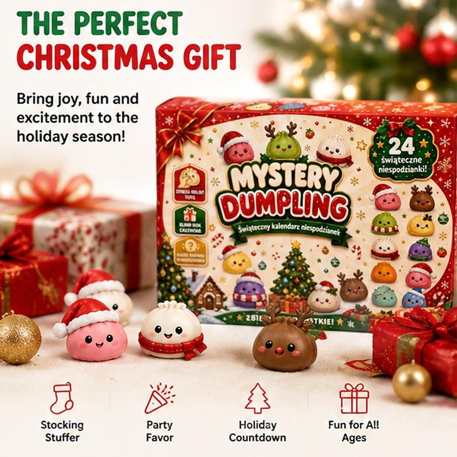 Curtain Curtain - 2026 Weihnachts-Überraschungs-Adventskalender Blindbox, 24 Stück Weiche