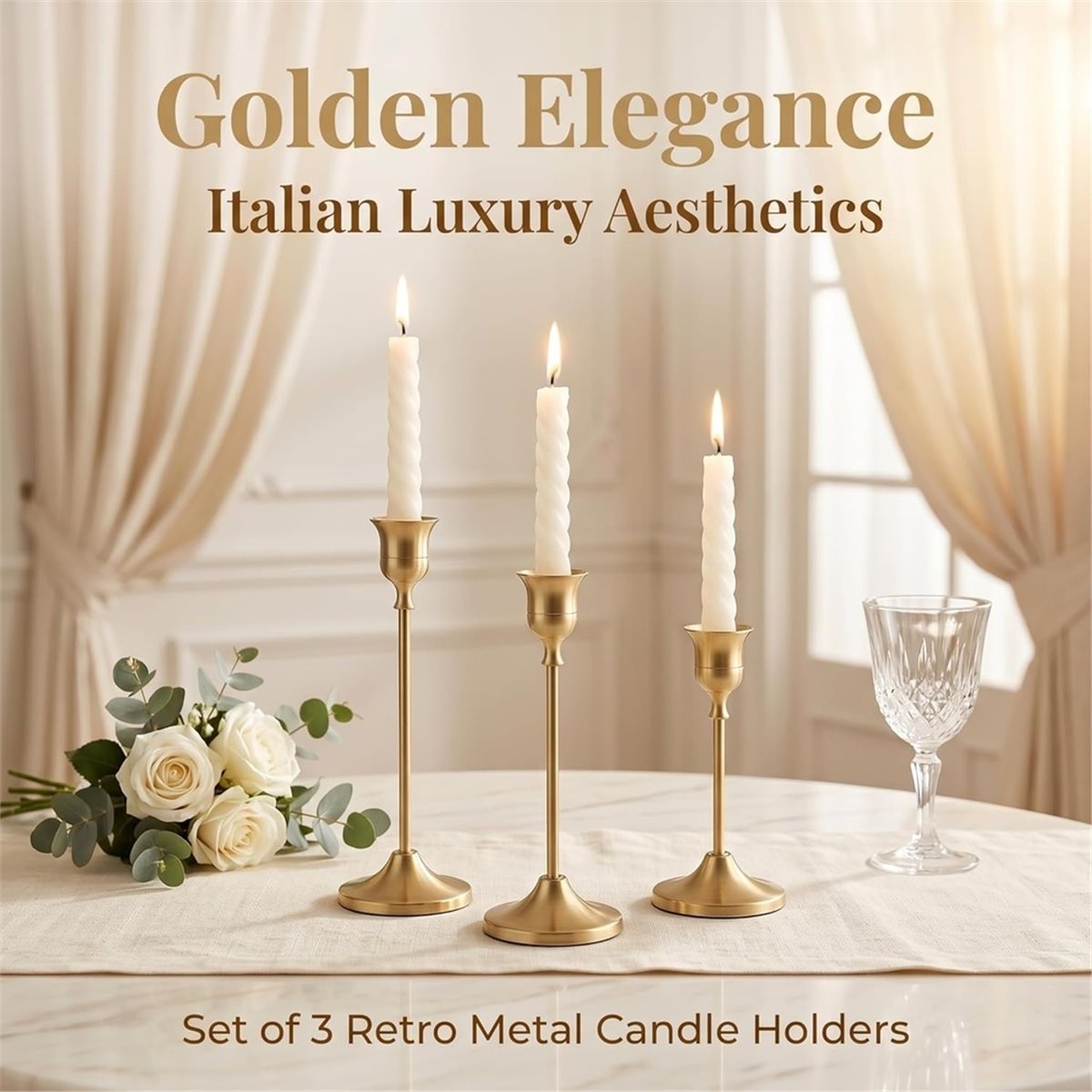 12 Stück Goldene Kerzenhalter, – Candle Holder Decor Bewertung und Preis