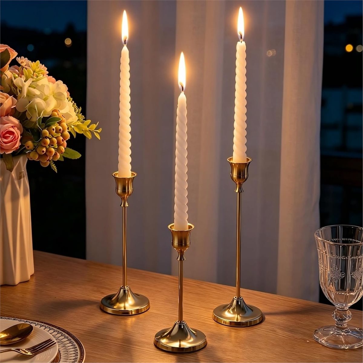 12 Stück Goldene Kerzenhalter, – Candle Holder Decor Bewertung und Preis