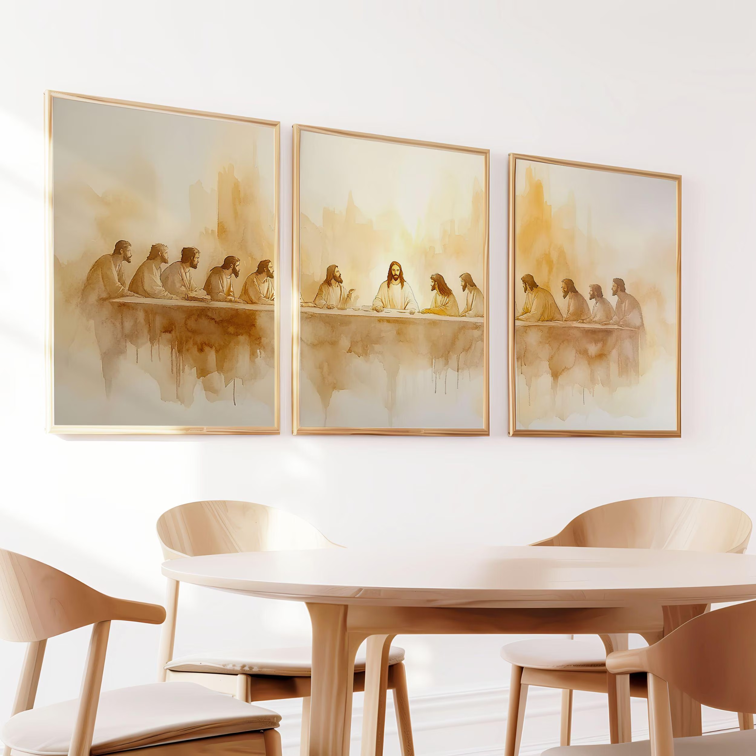 3 teile/satz Das Letzte Abendm – Abstract Canvas Set Bewertung und Preis