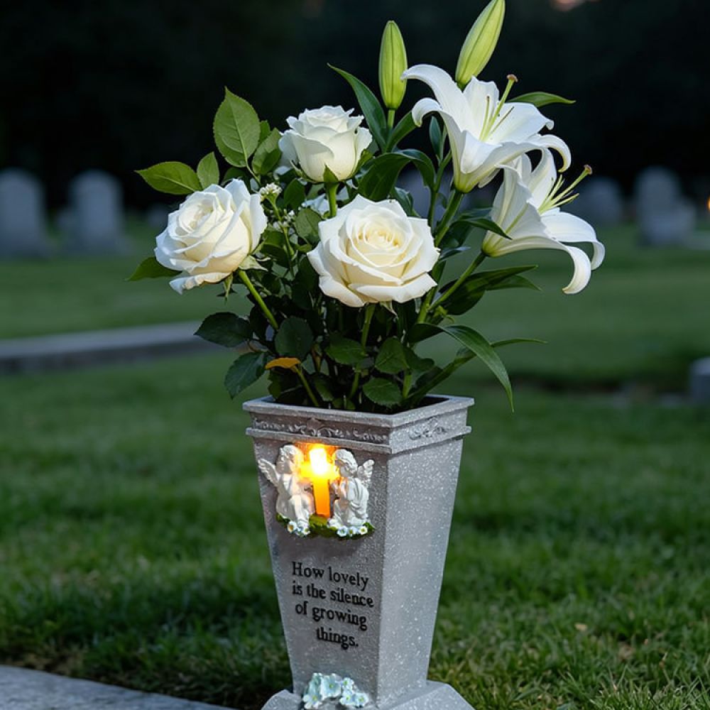 Kreuzengel-Grabvase aus Kunsth – Vase Decor Bewertung und Preis